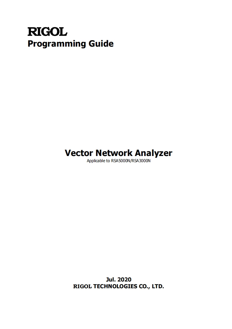 RIGOL-RSA5000_VNA_编程操作说明书手册_EN