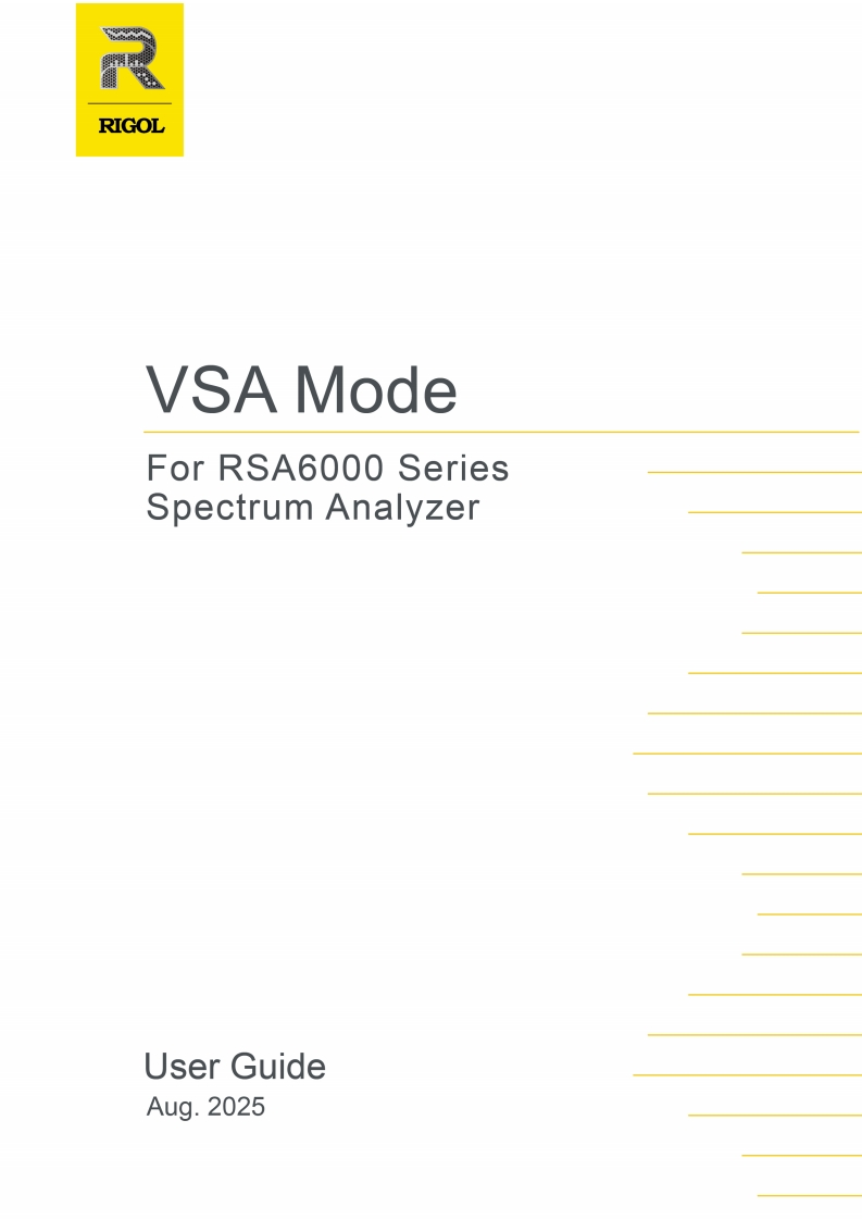 RIGOL-RSA6000VSA_操作说明书手册_EN