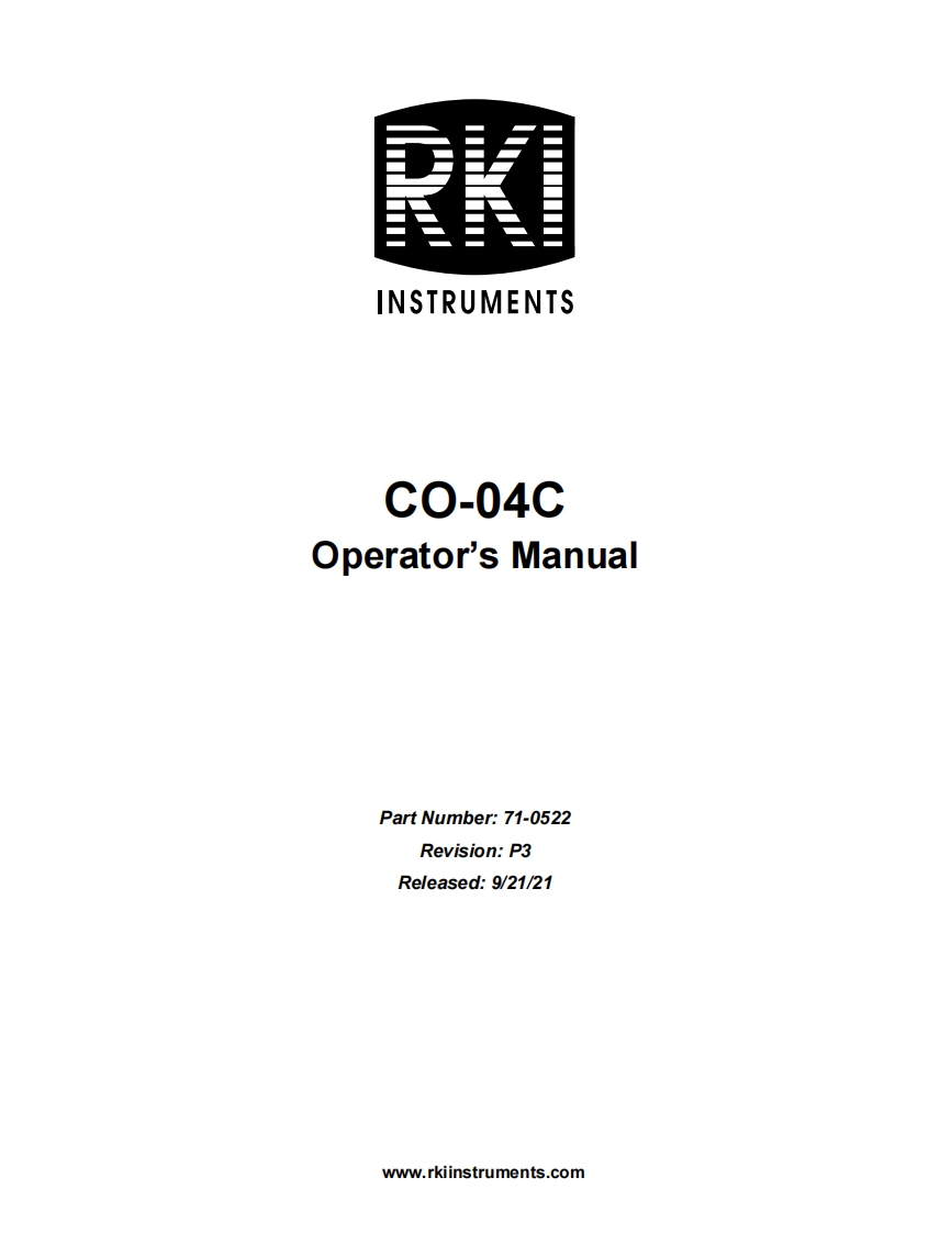RKI-CO-04C-使用说明书手册