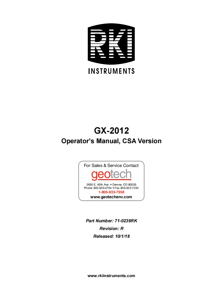 RKI_GX-2012_Operators_使用说明书手册