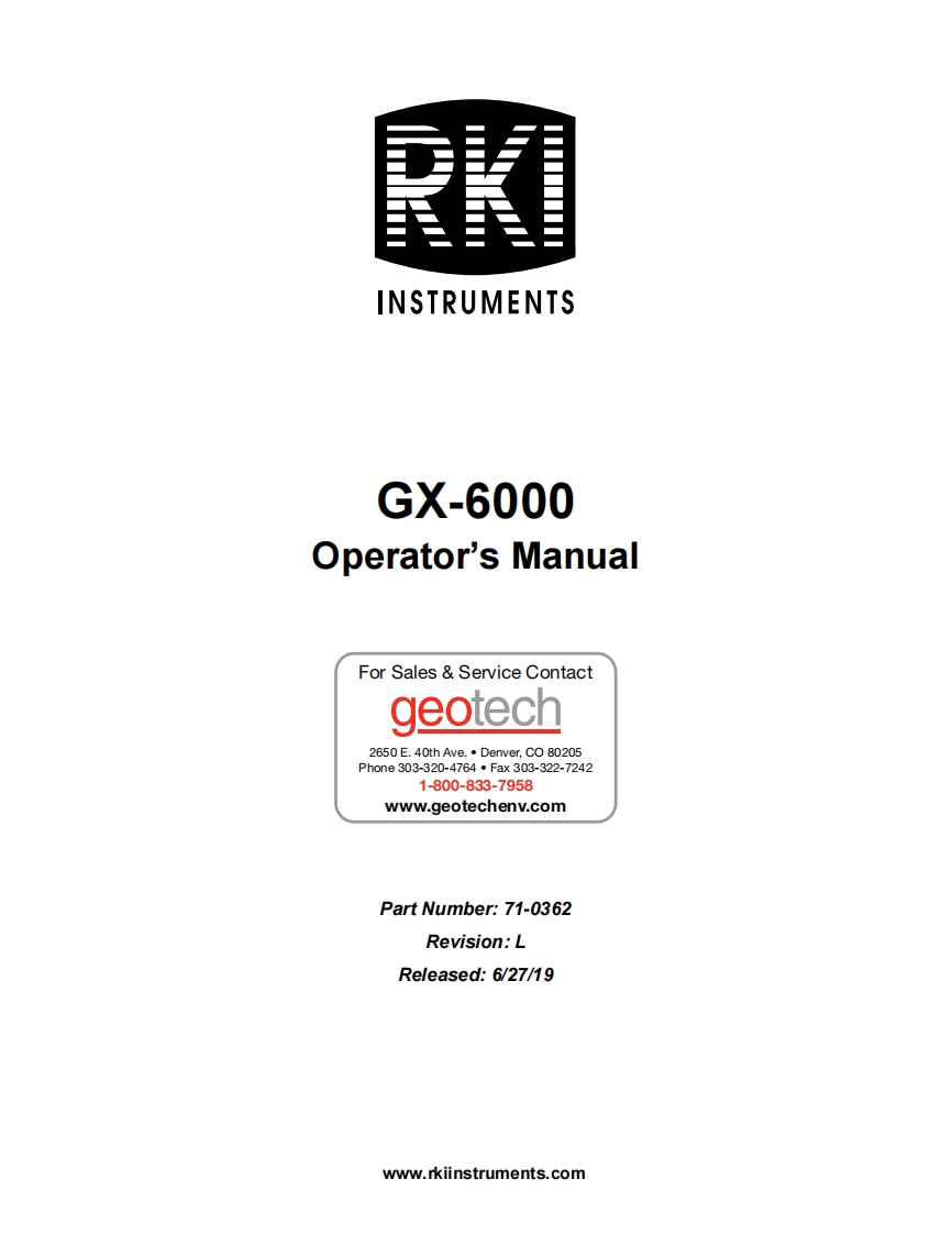 RKI_GX-6000_Operators_使用说明书手册