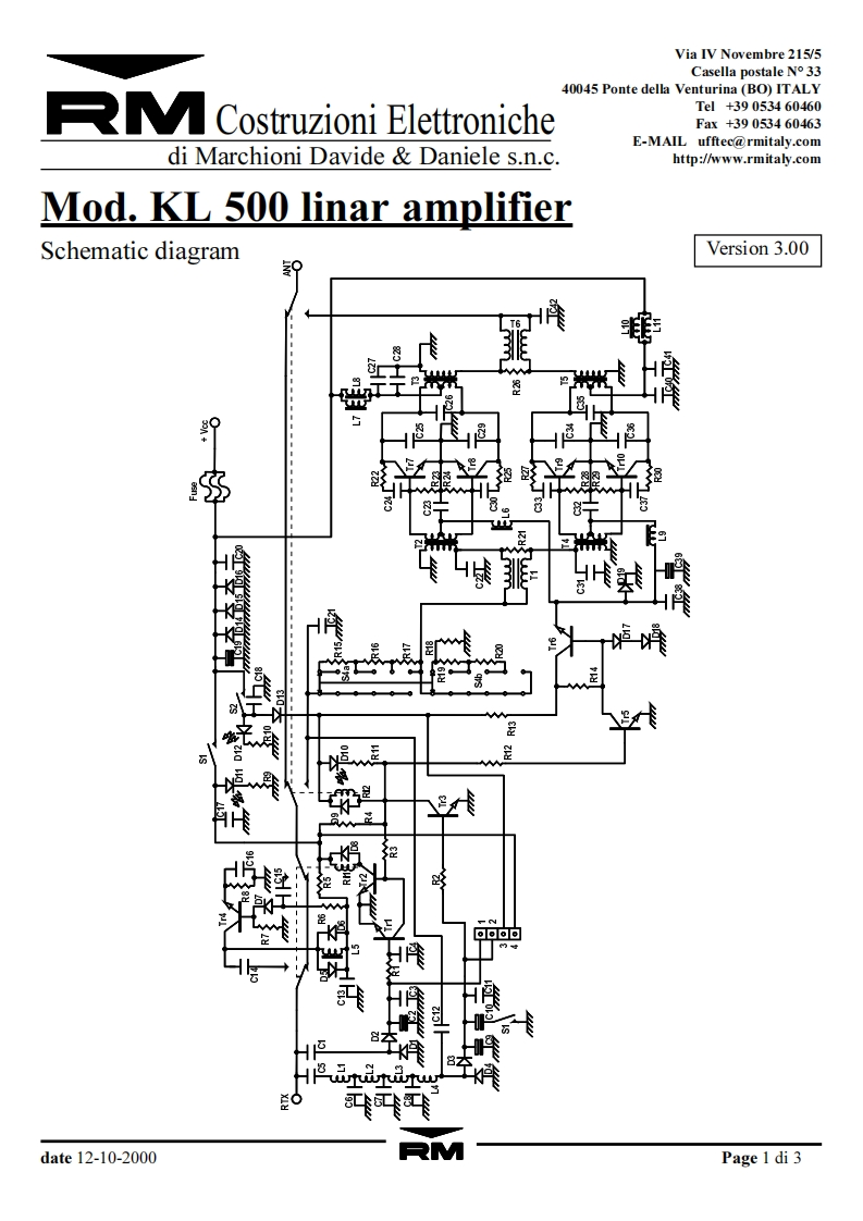 RM-Italy_KL-500_Schematic电器原理图手册_v3