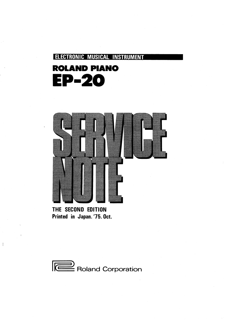 ROLAND_EP-20_维修手册电器原理图