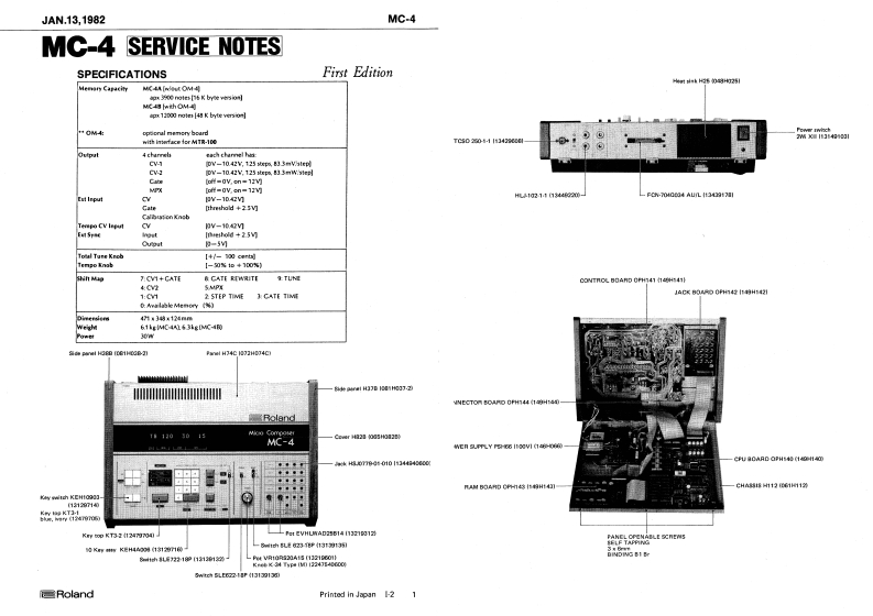 ROLAND_MC-4_维修手册电器原理图