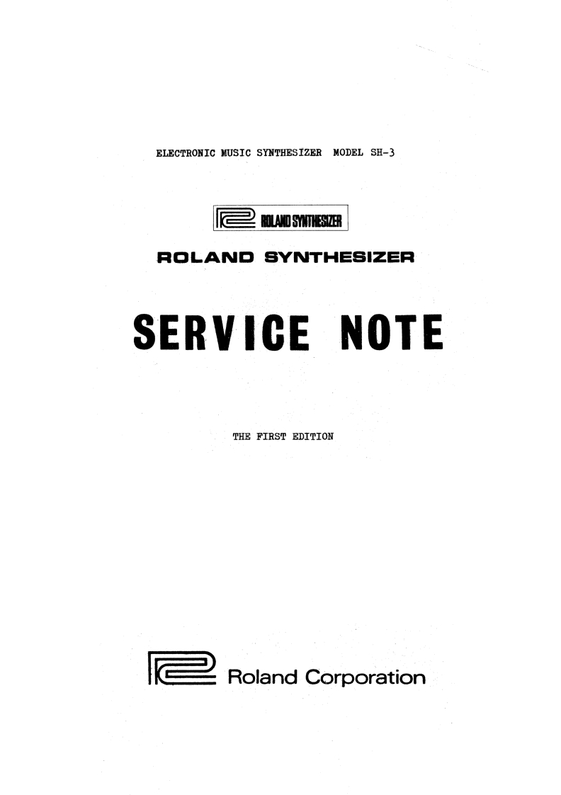 ROLAND_SH-3_维修手册电器原理图