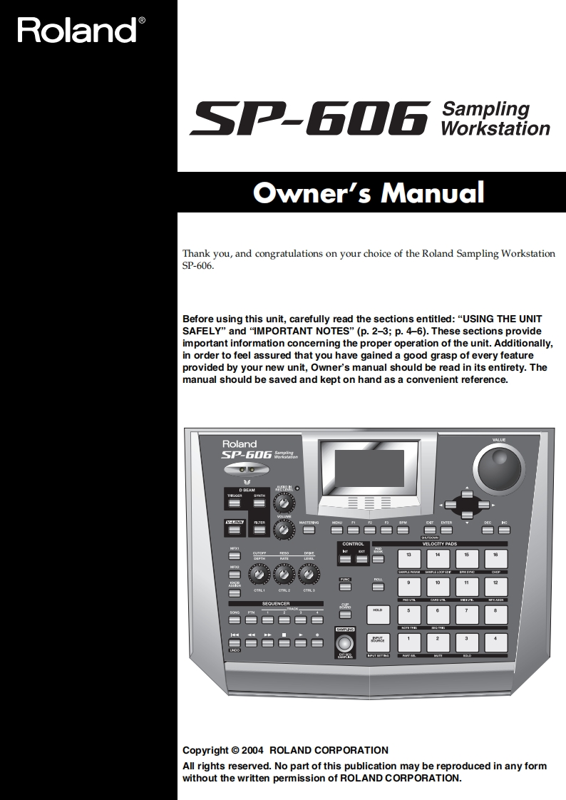ROLAND_SP-606_Manual操作说明书手册