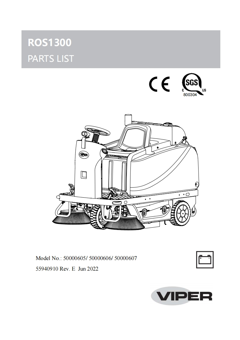 ROS1300-parts维修零部件手册