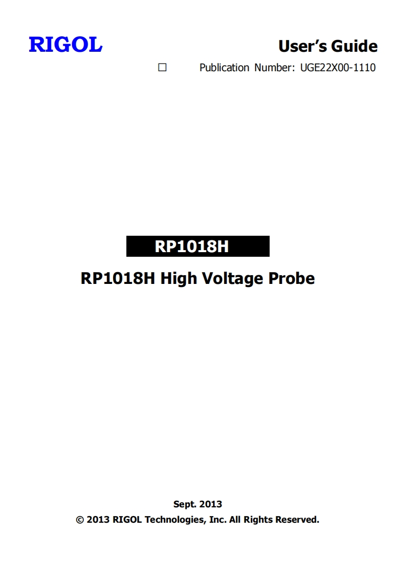 RP1018H_UserGuide操作说明书手册