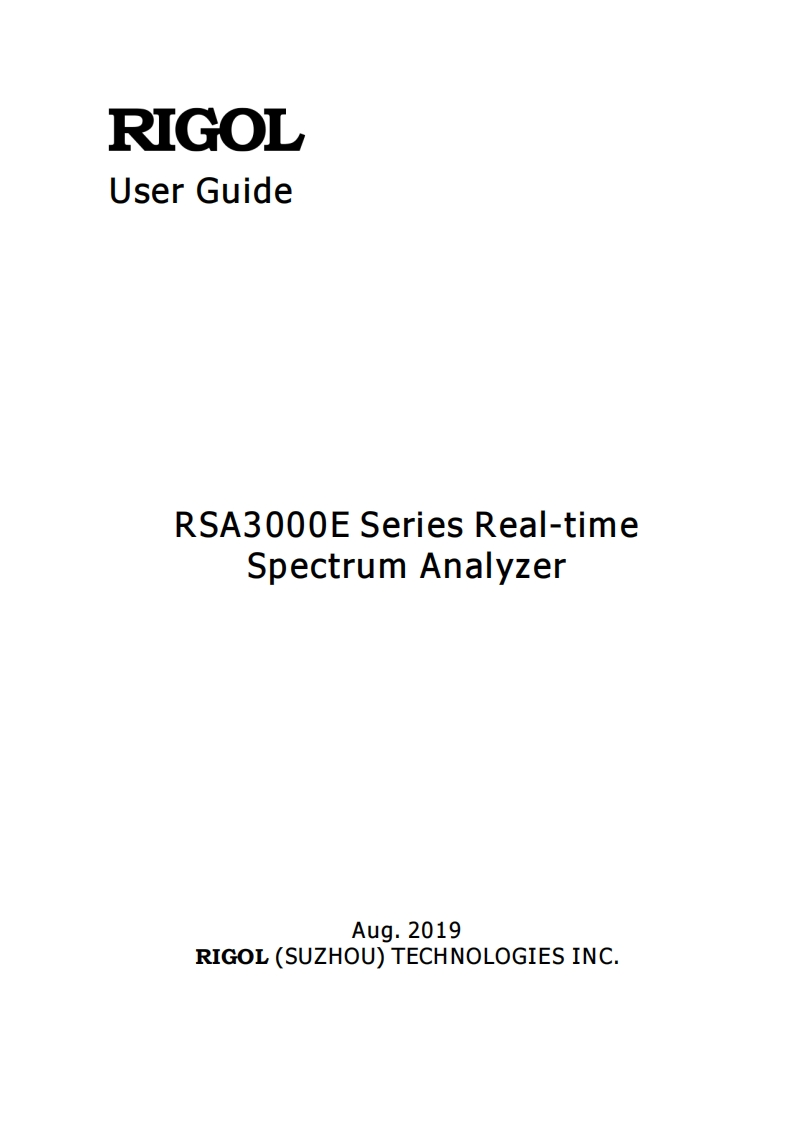 RSA3000E-操作说明书手册