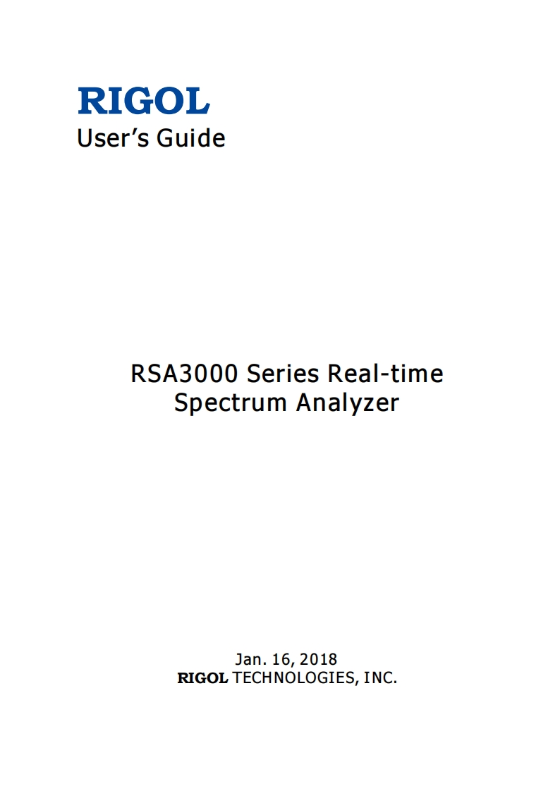 RSA3000_UserGuide操作说明书手册_EN