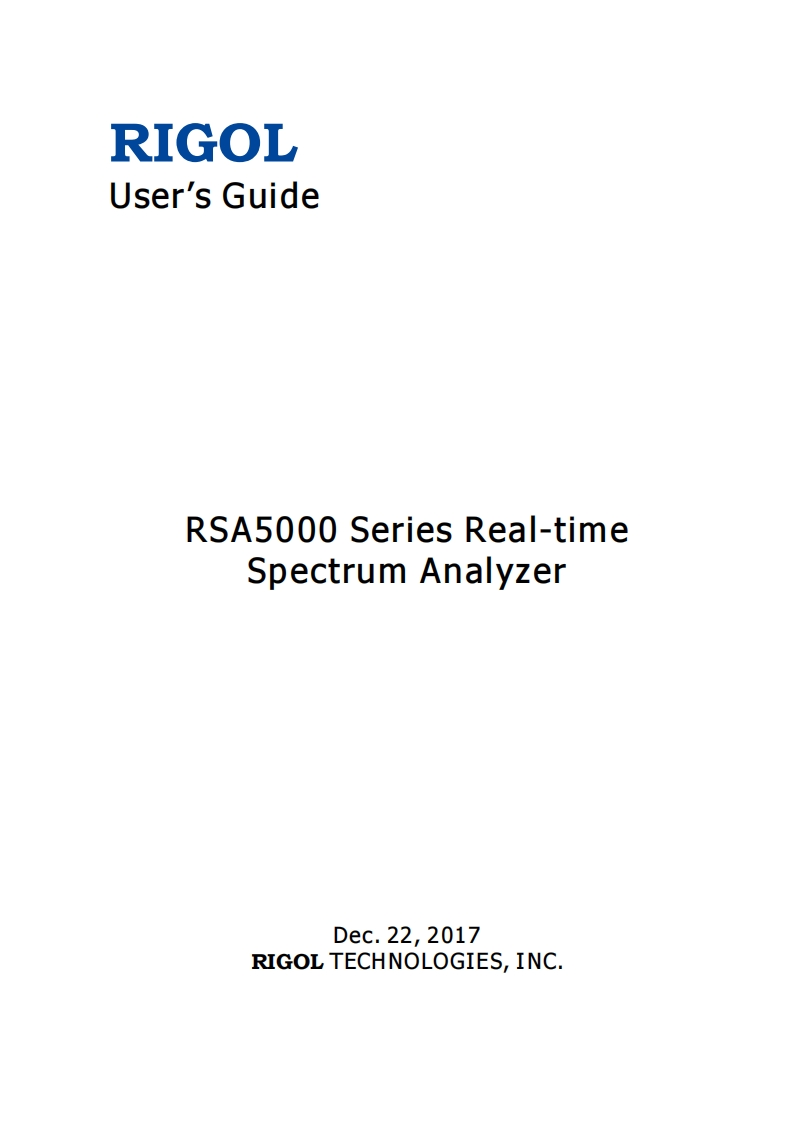RSA5000_UserGuide操作说明书手册_EN