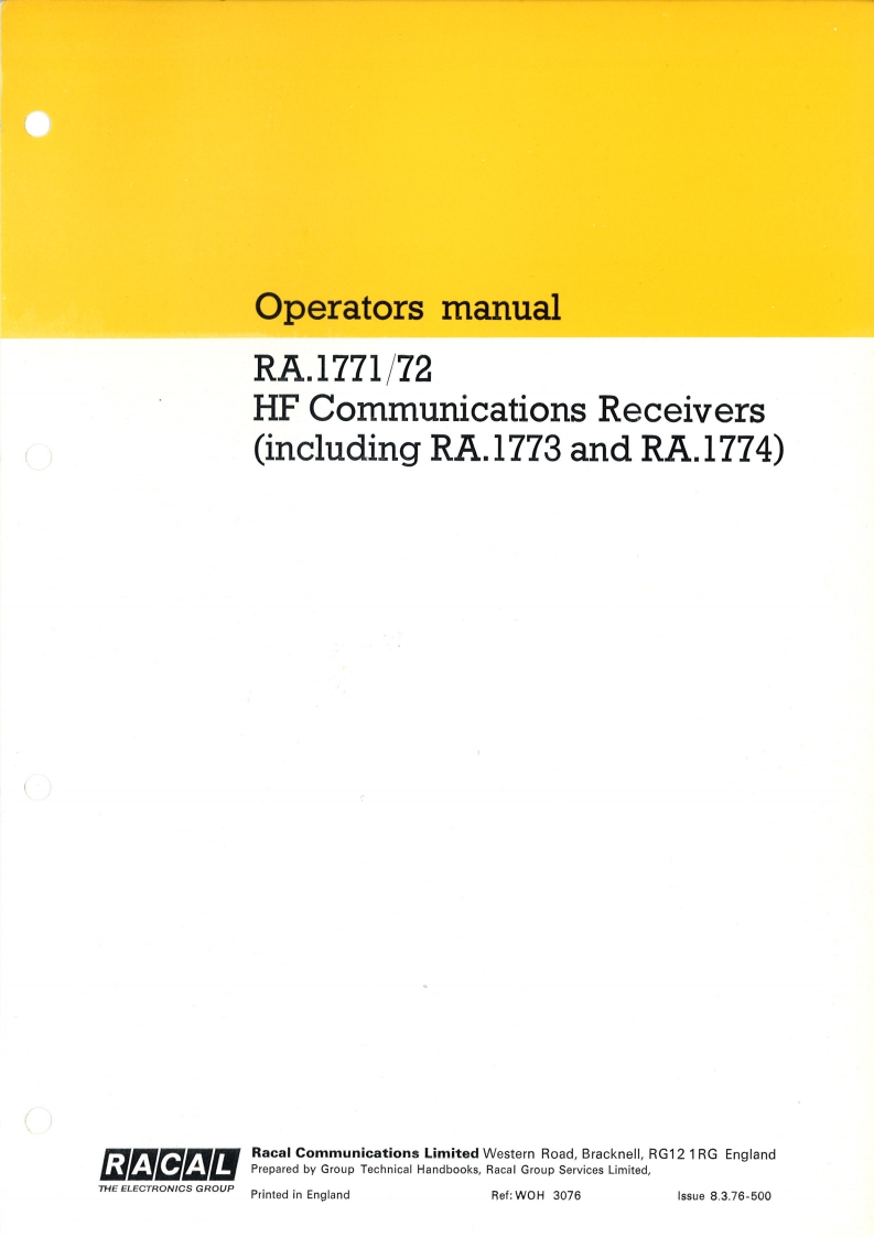Racal_RA-1771-72-73-74-(Operating-Manual操作说明书手册)