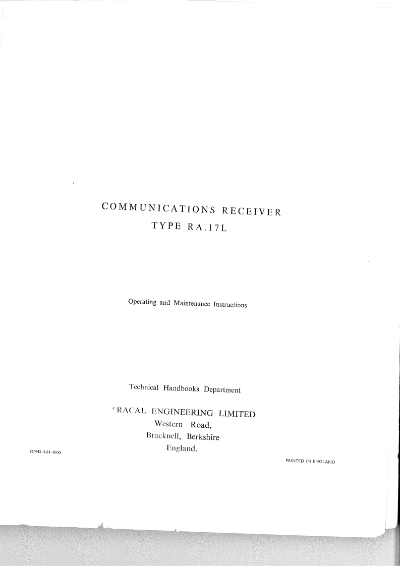 Racal_RA-17L-(Manual操作说明书手册)_Ver1