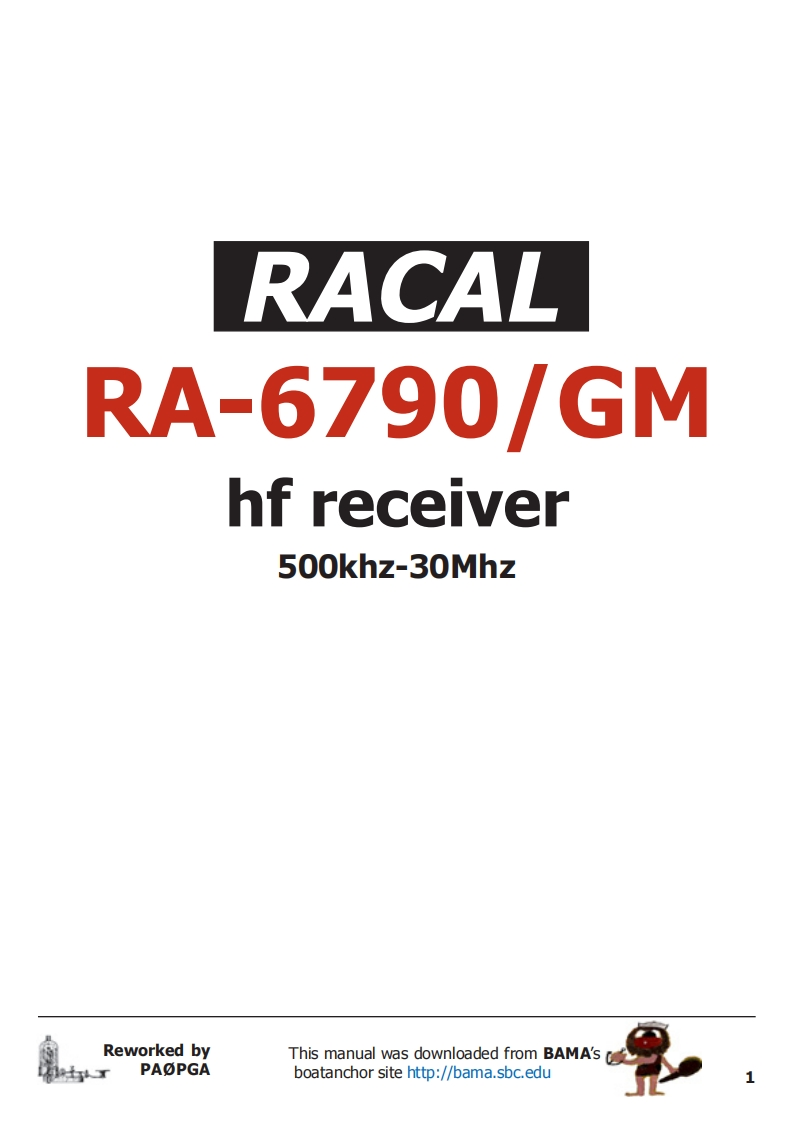 Racal_RA-6790-GM--(Technical-Manual操作说明书手册)