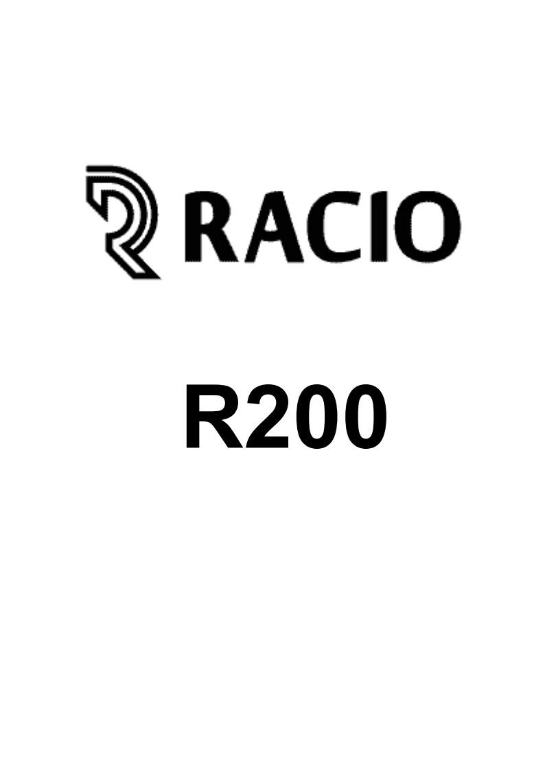Racio-R200操作说明书手册