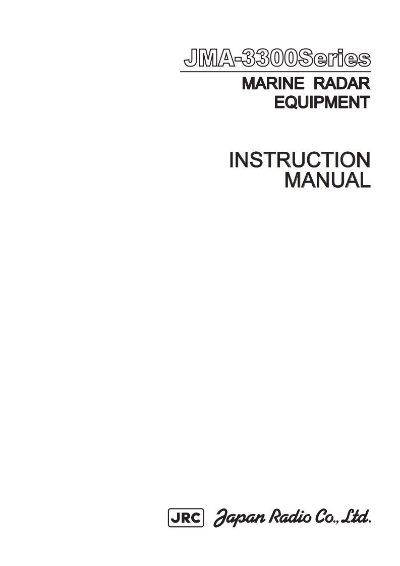 RadarSea-JRC-JMA-3300-安装操作说明书手册--1-7-2017