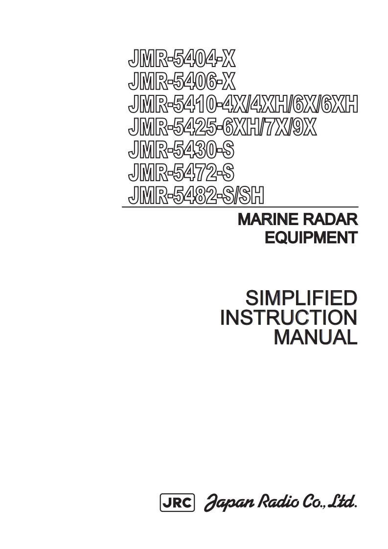 RadarSea-JRC-JMR-5400-安装操作说明书手册-Simplified-1-10-2021