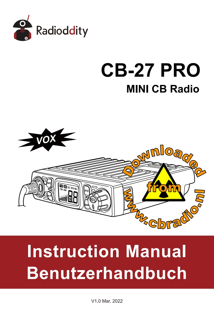 Radioddity_CB27PRO_20220726_ENG_DE操作说明书手册