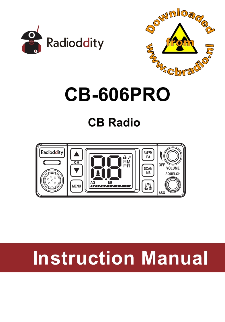 Radioddity_CB606_PRO_ENG操作说明书手册