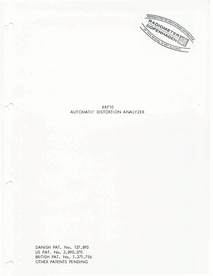 Radiometer_BKF10_Service维修维护操作电器原理图手册_Manual