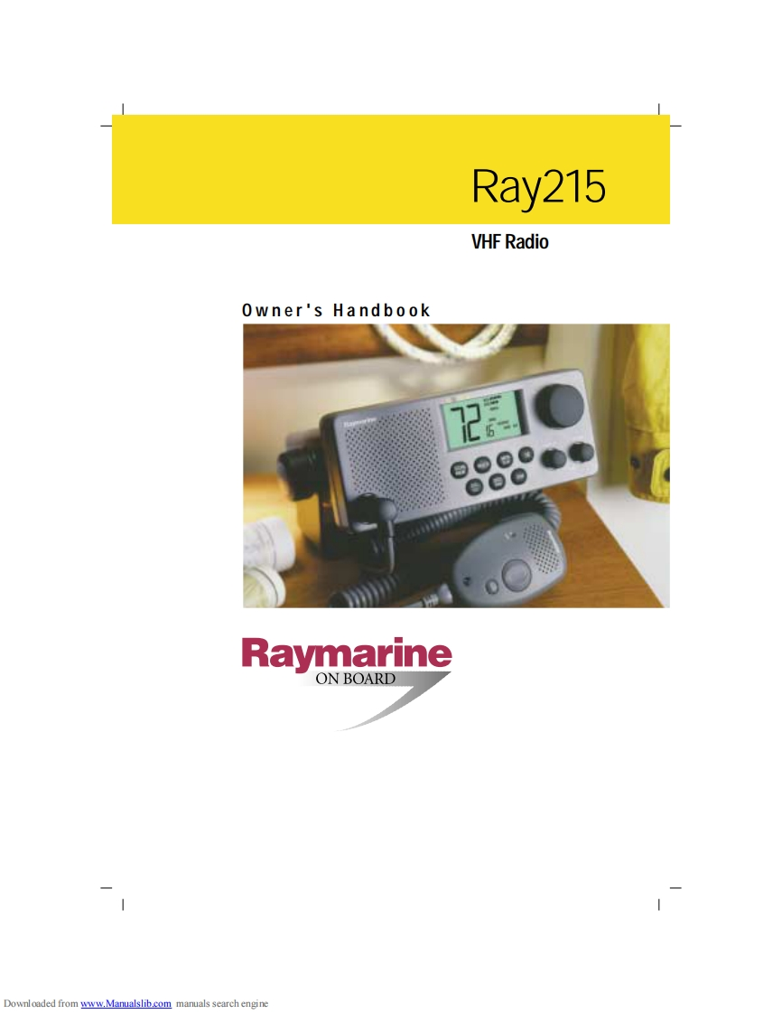 Raymarine_RAY215_Manual操作说明书手册
