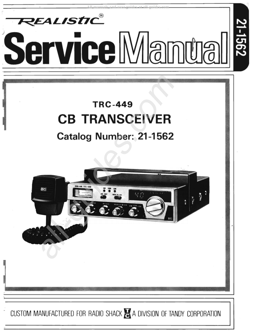 Realistic_TRC-449_Service_Manual维修手册含电器原理图