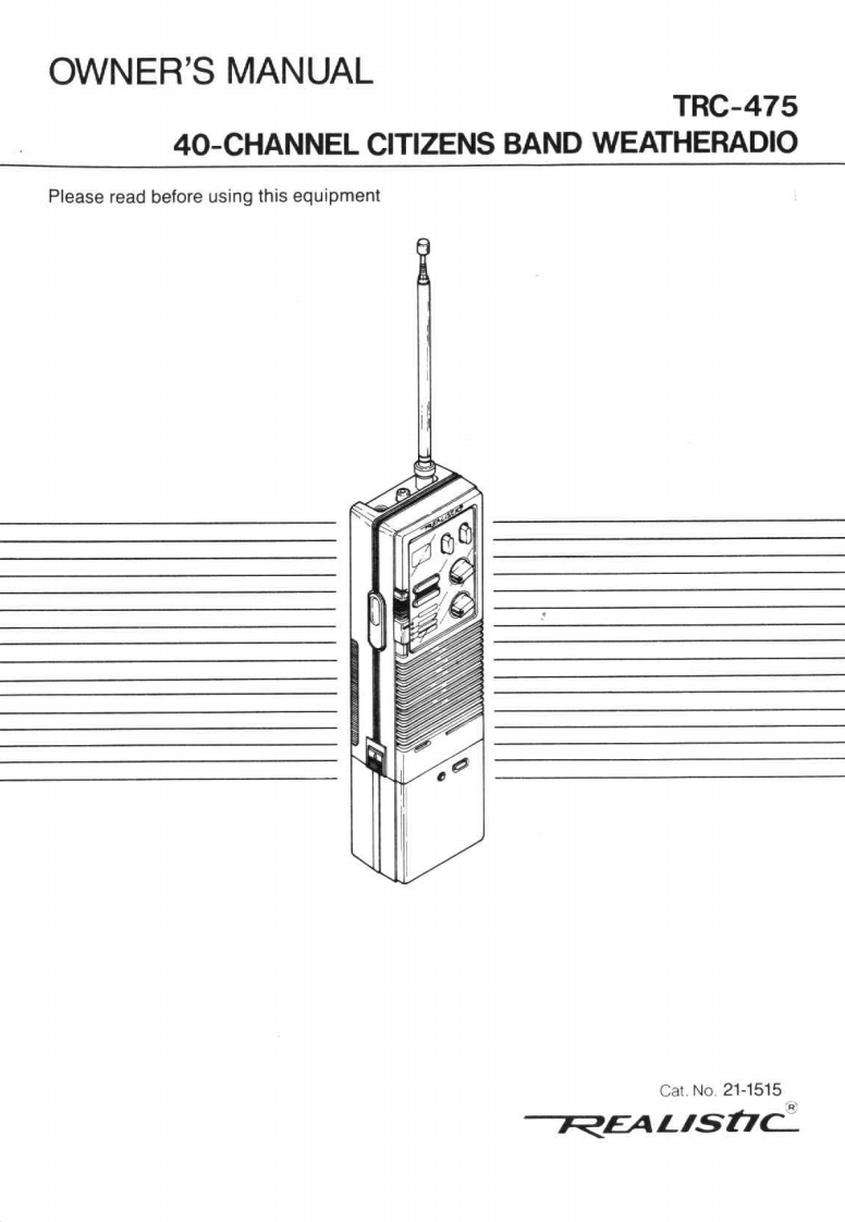 Realistic_TRC-475_Manual操作说明书手册