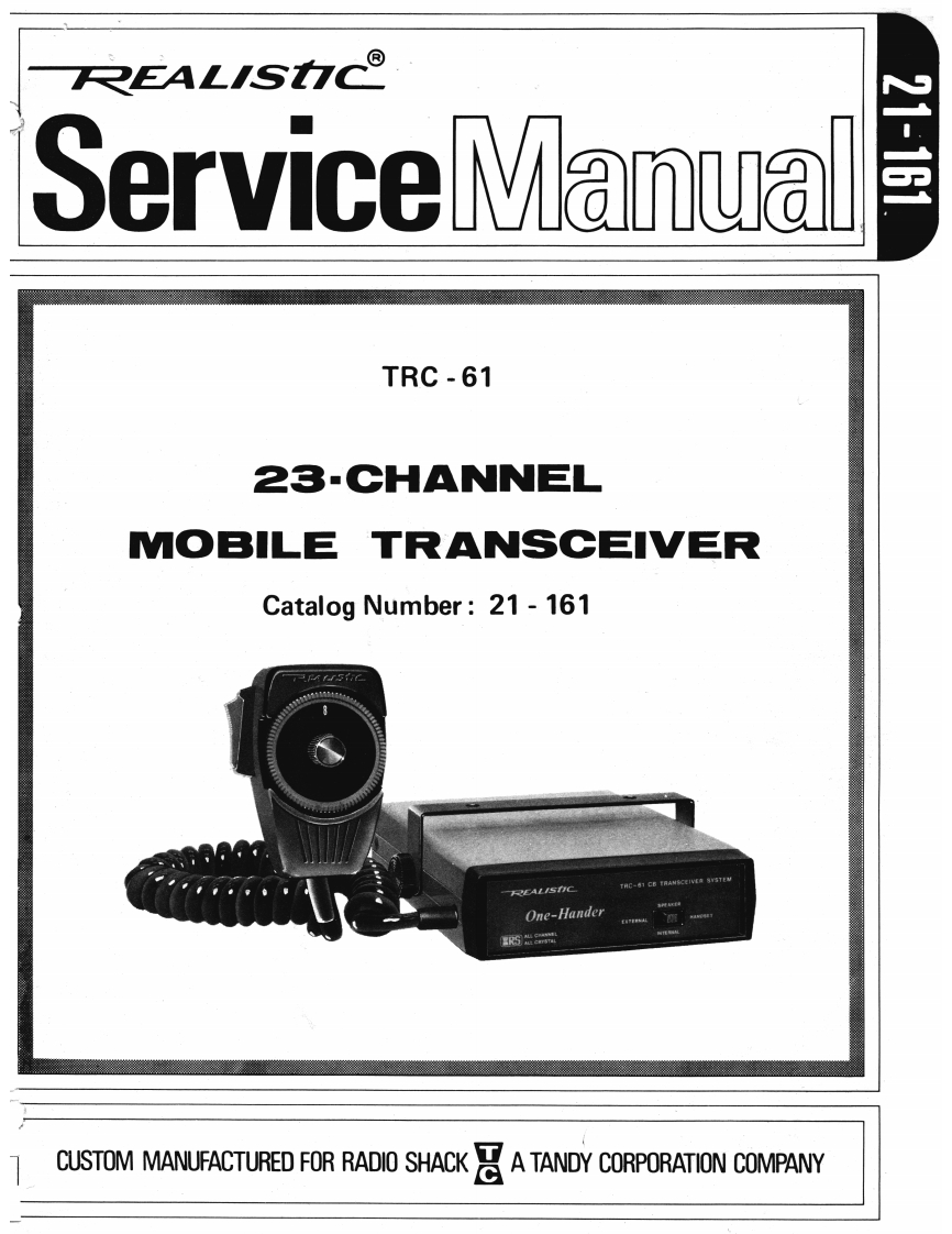 Realistic_TRC-61_Service-Manual维修手册电器原理图