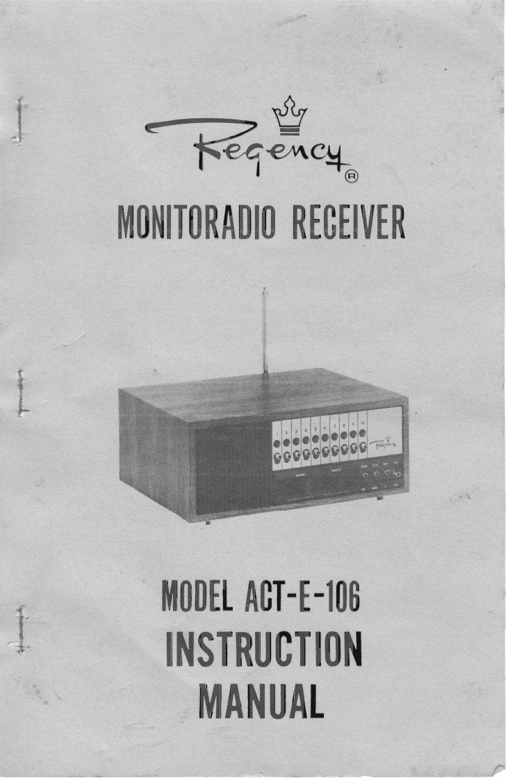 Regency_ACT-E106-(Manual操作说明书手册)