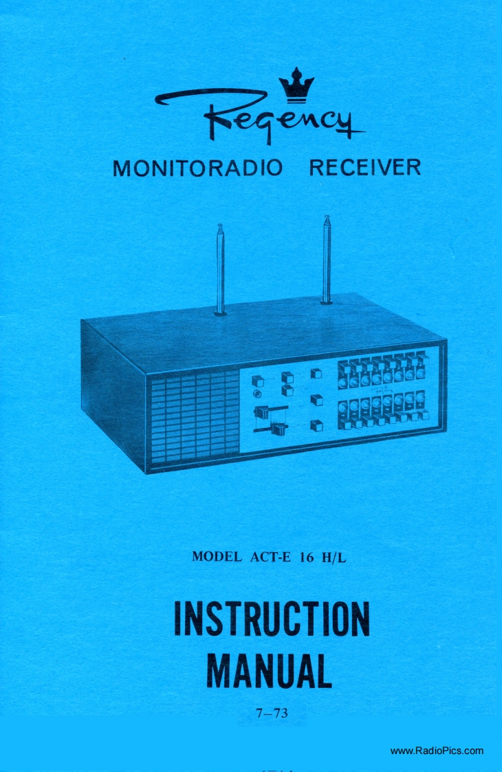 Regency_ACT-E16-H-L-(Manual操作说明书手册)