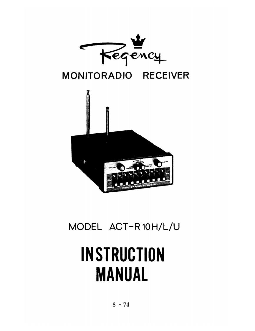 Regency_ACT-R10-HLU-(Manual操作说明书手册)(74-8)