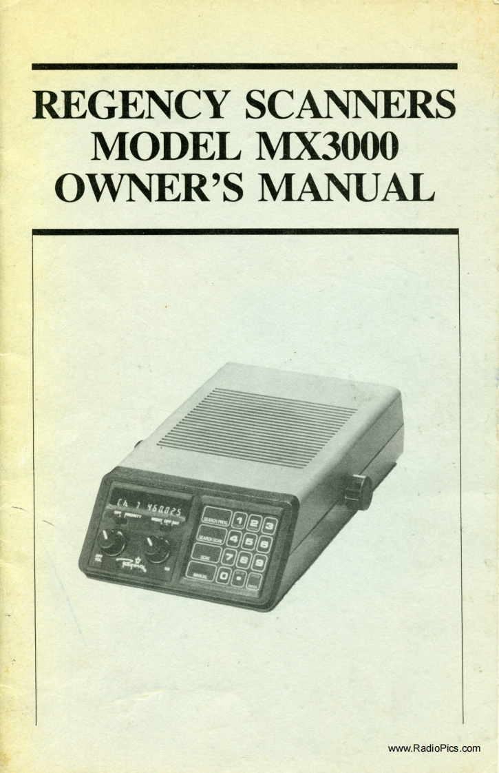 Regency_MX3000-(Manual操作说明书手册)