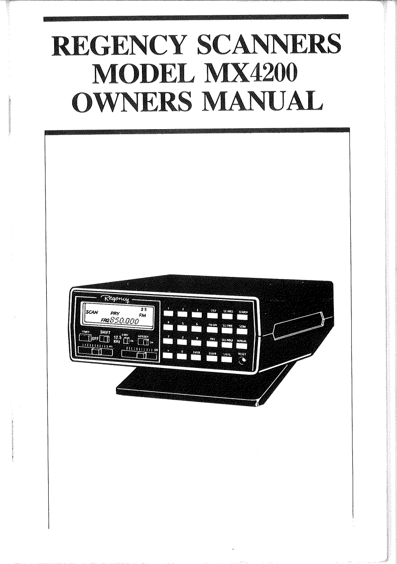 Regency_MX4200-(Manual操作说明书手册)