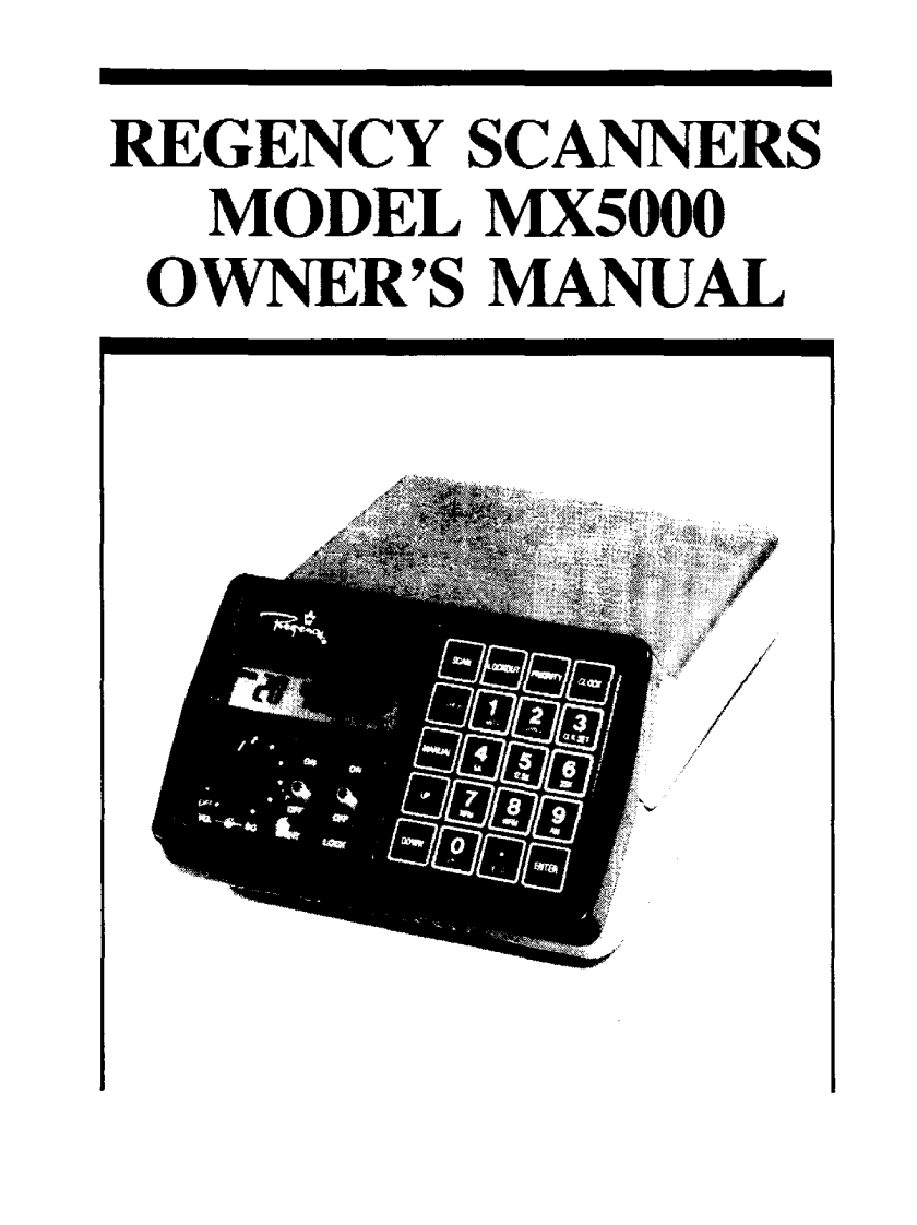 Regency_MX5000-(Manual操作说明书手册)