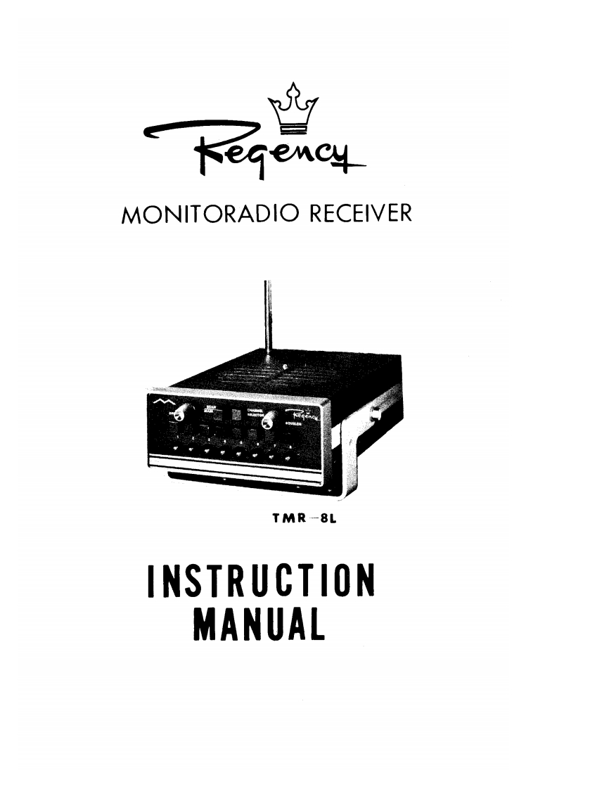 Regency_TMR-8L-(Manual操作说明书手册)
