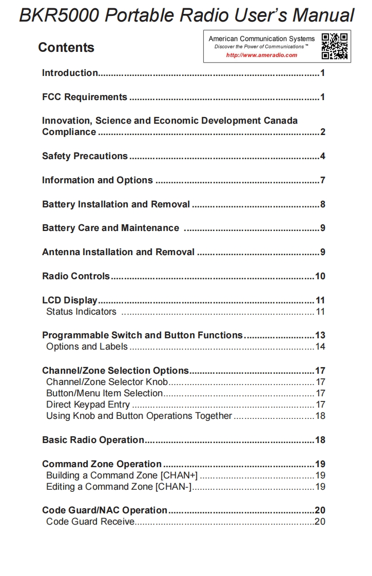 Relm-BK-Radio-BKR5000-操作说明书手册