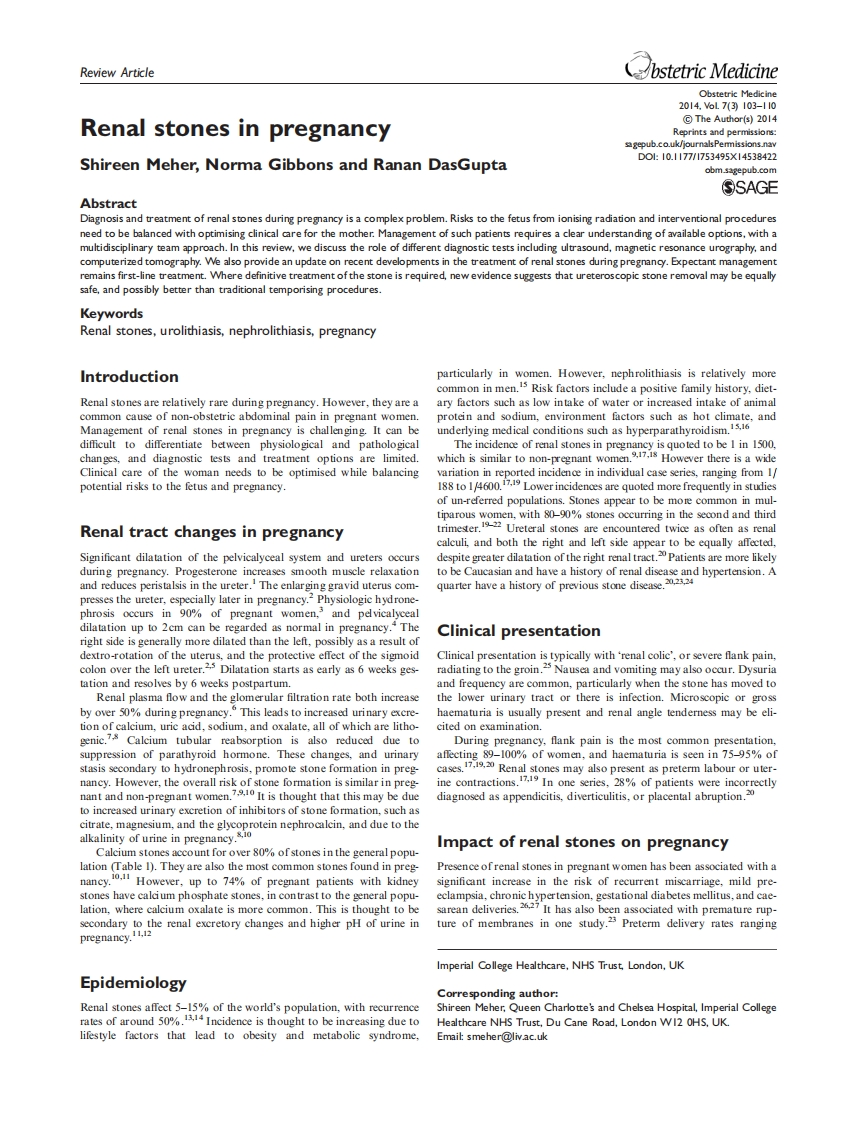 Renal-stones-in-pregnancy