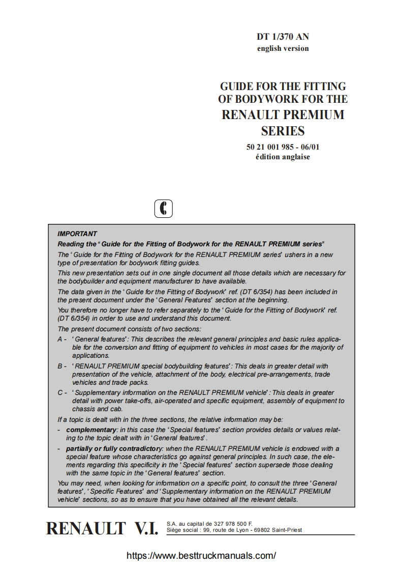 Renault-Premium-Truck-Bodywork-Manual-PDF