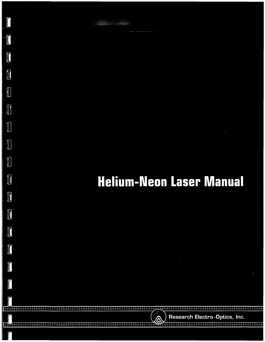 Research_ElectroOptics_Helium-Neon_Laser_操作说明书手册