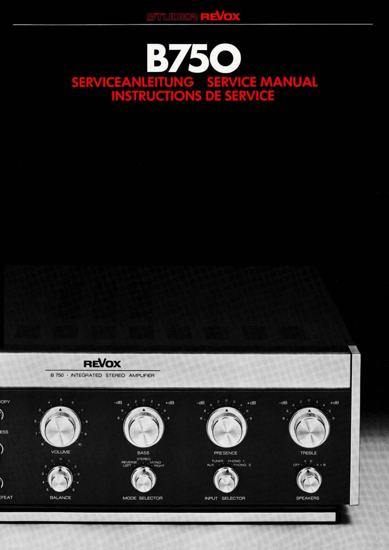 Revox_B750_Serv维修手册