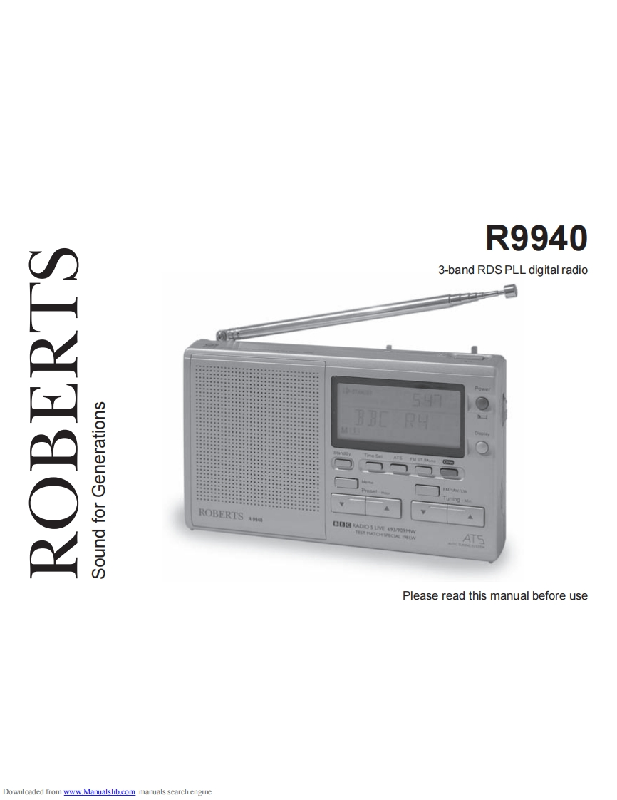 Roberts-R9940-(Manual操作说明书手册)