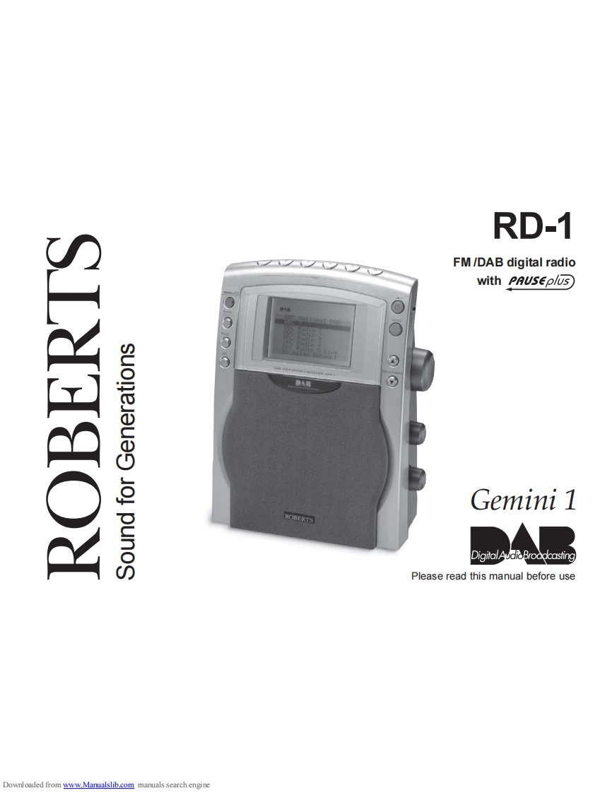 Roberts-RD-1-(Manual操作说明书手册)