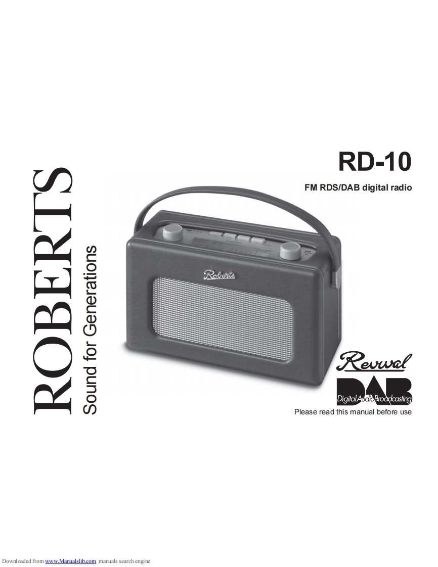 Roberts-RD-10-(Manual操作说明书手册)