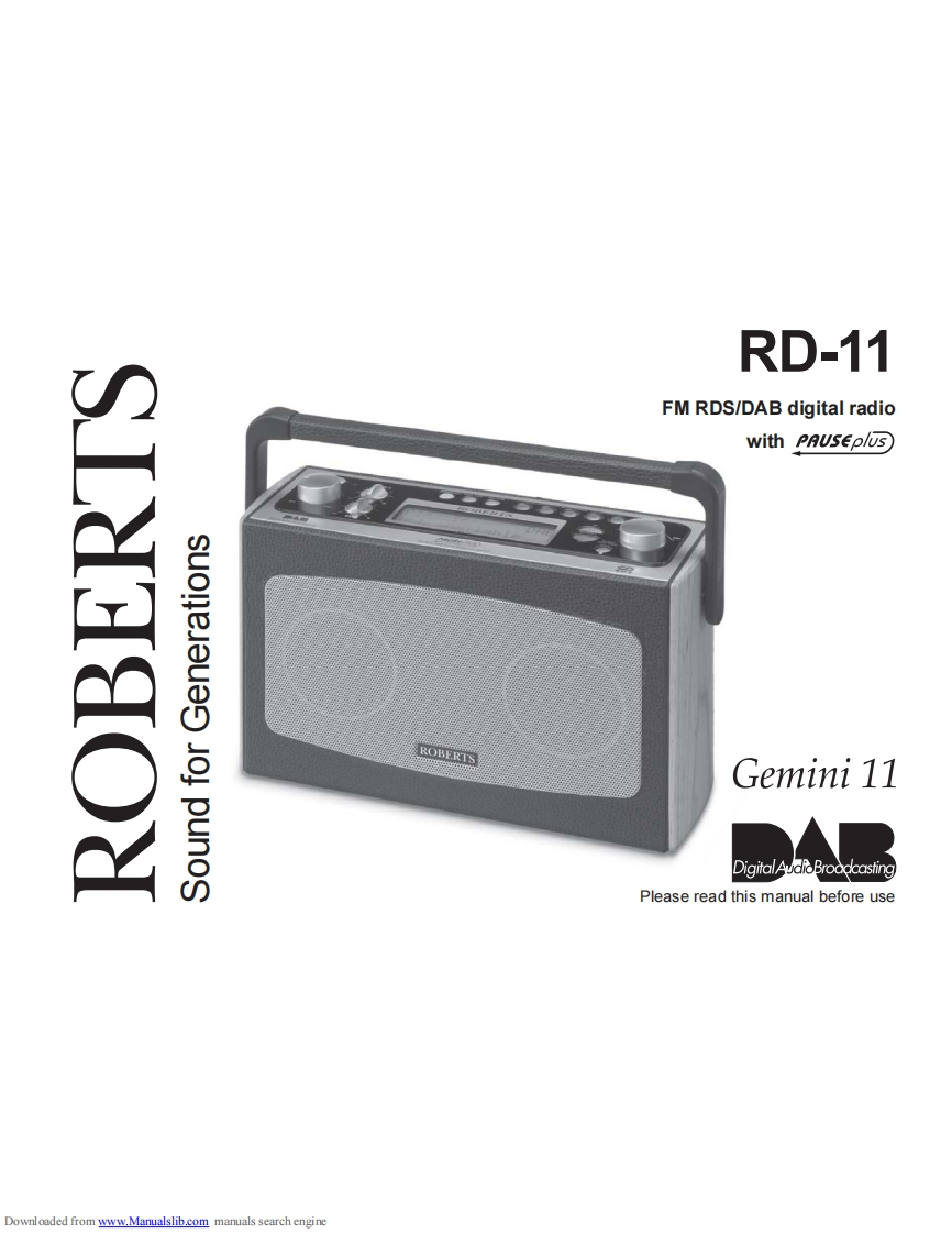 Roberts-RD-11-(Manual操作说明书手册)
