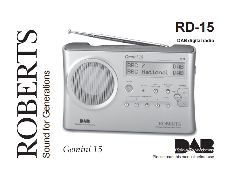 Roberts-RD-15-(Manual操作说明书手册)
