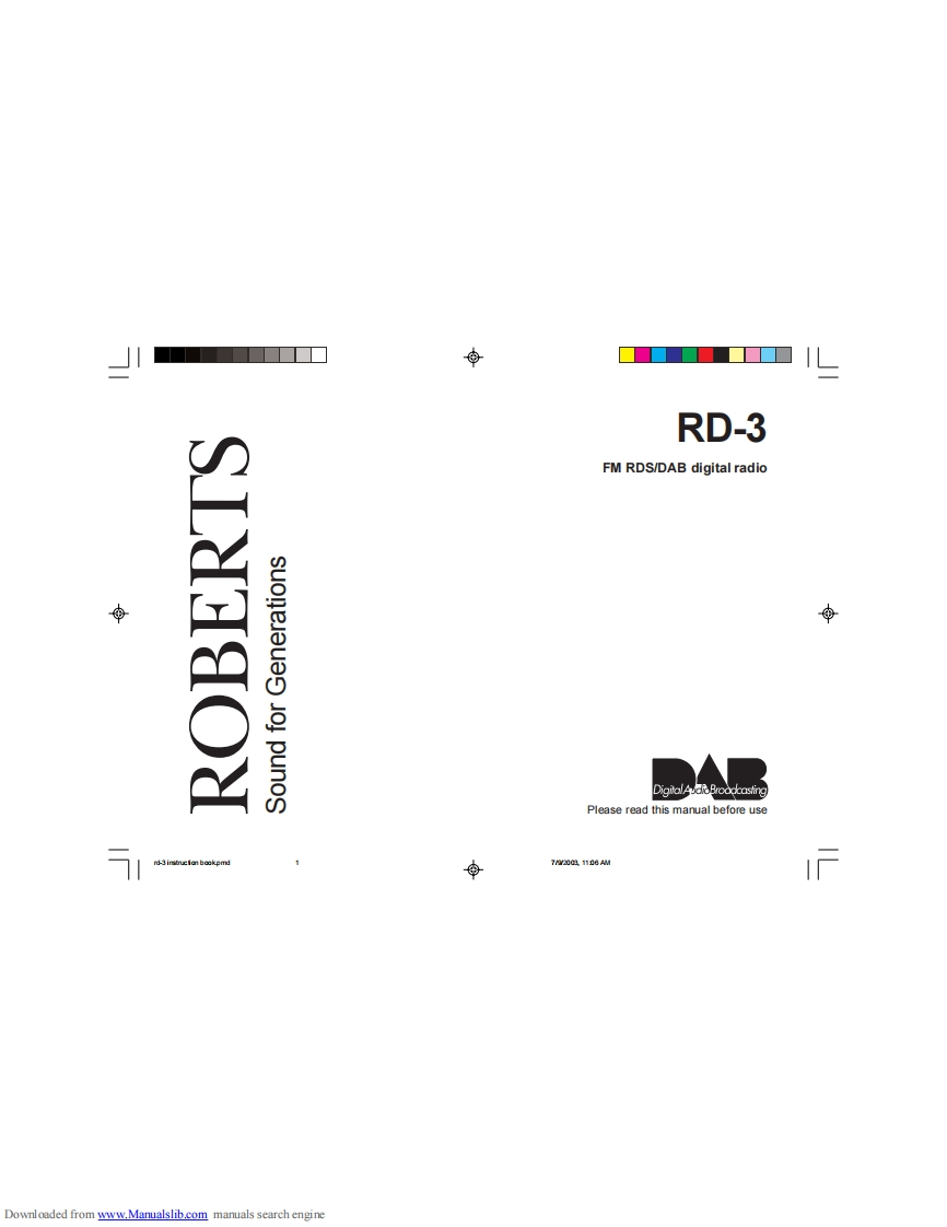 Roberts-RD-3-(Manual操作说明书手册)
