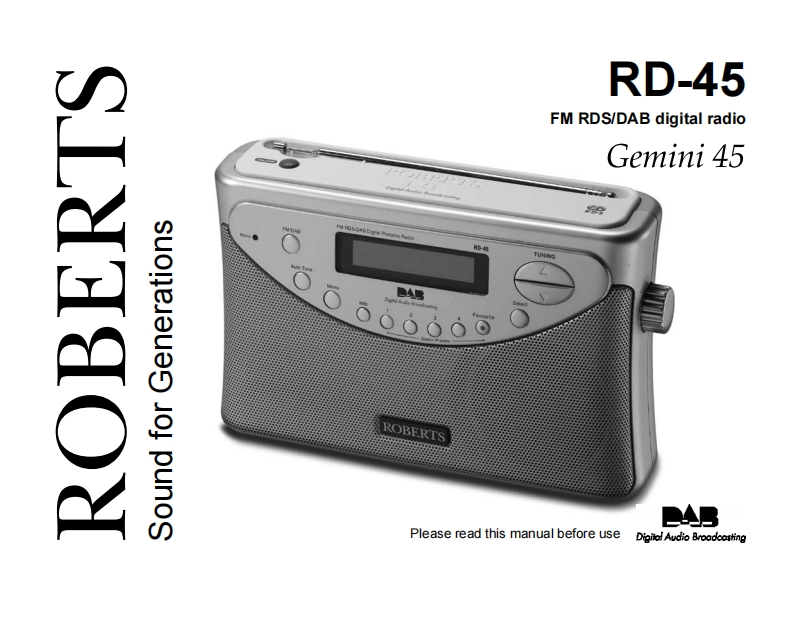 Roberts-RD-45-(Manual操作说明书手册)