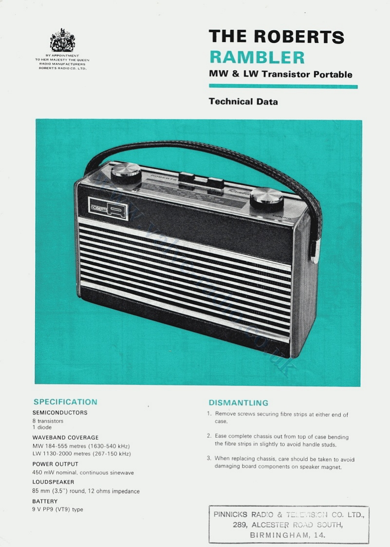 Roberts-Rambler-(Service-Manual维修手册含电器原理图)