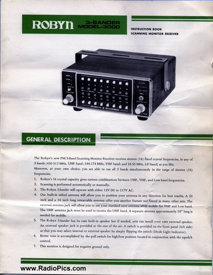 Robyn_3000_Manual操作说明书手册