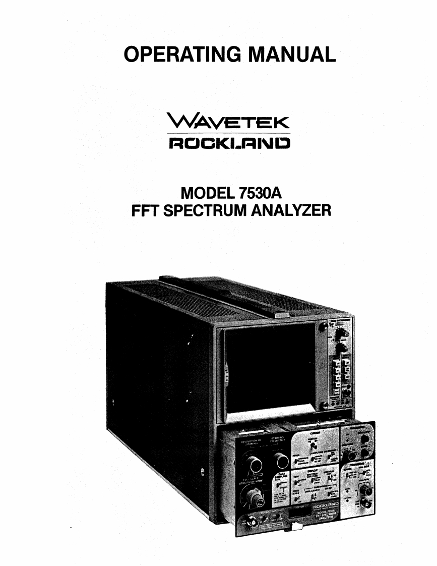 Rockland_7530A_FFT_Spectrum_Analyzer_操作说明书手册_1980